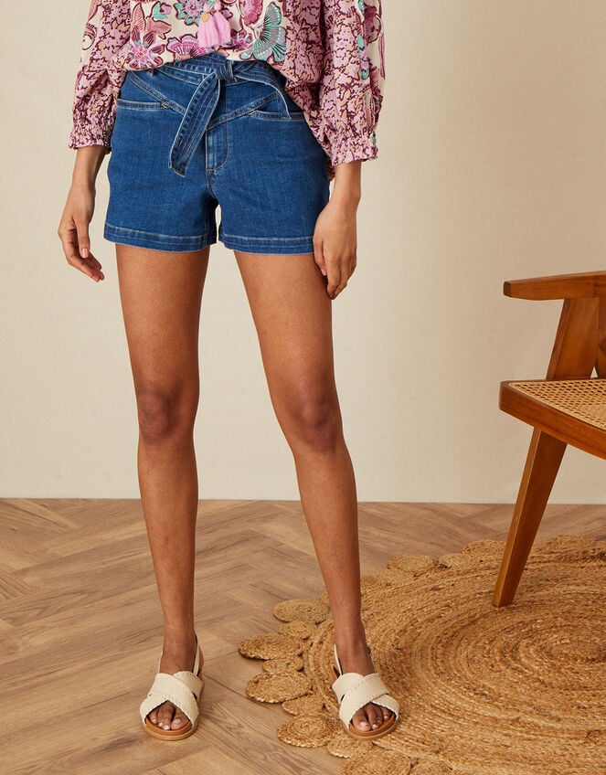 Cara Denim Shorts, Blue (DENIM BLUE), large