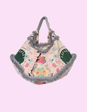 One Hundred Stars Suzani Print Slouch Bag, , large