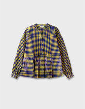 East Dilly Gingham Cotton Blouse, Multi (MULTI), large