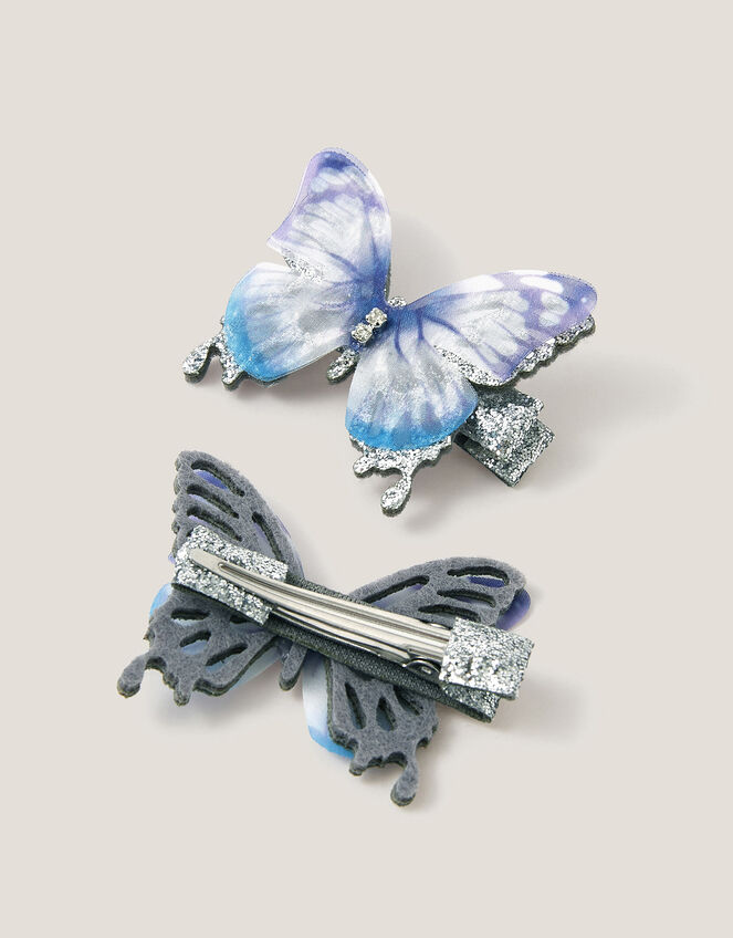 2-Pack Ombre Butterfly Hair Clips, , large
