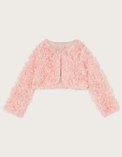 Appliqu&eacute; Rose Cropped Jacket, Pink (PINK), large