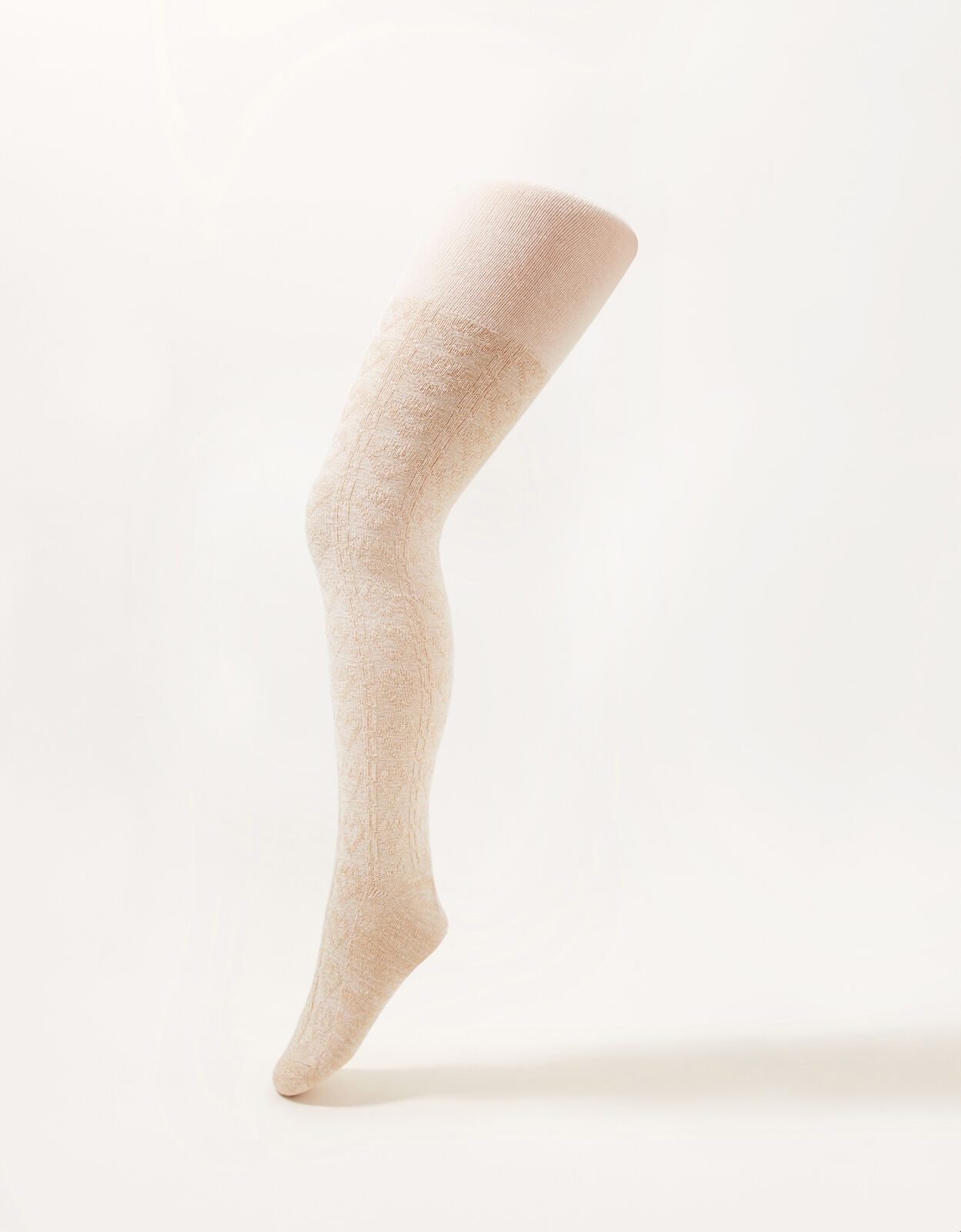Sparkle cable knit top over the knee socks