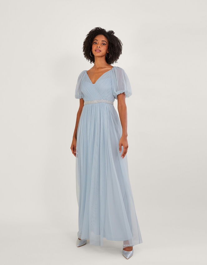 Meghan Mesh Maxi Dress, CLOUD, large