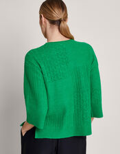 San Mixed Knit Jumper, Green (GREEN), large