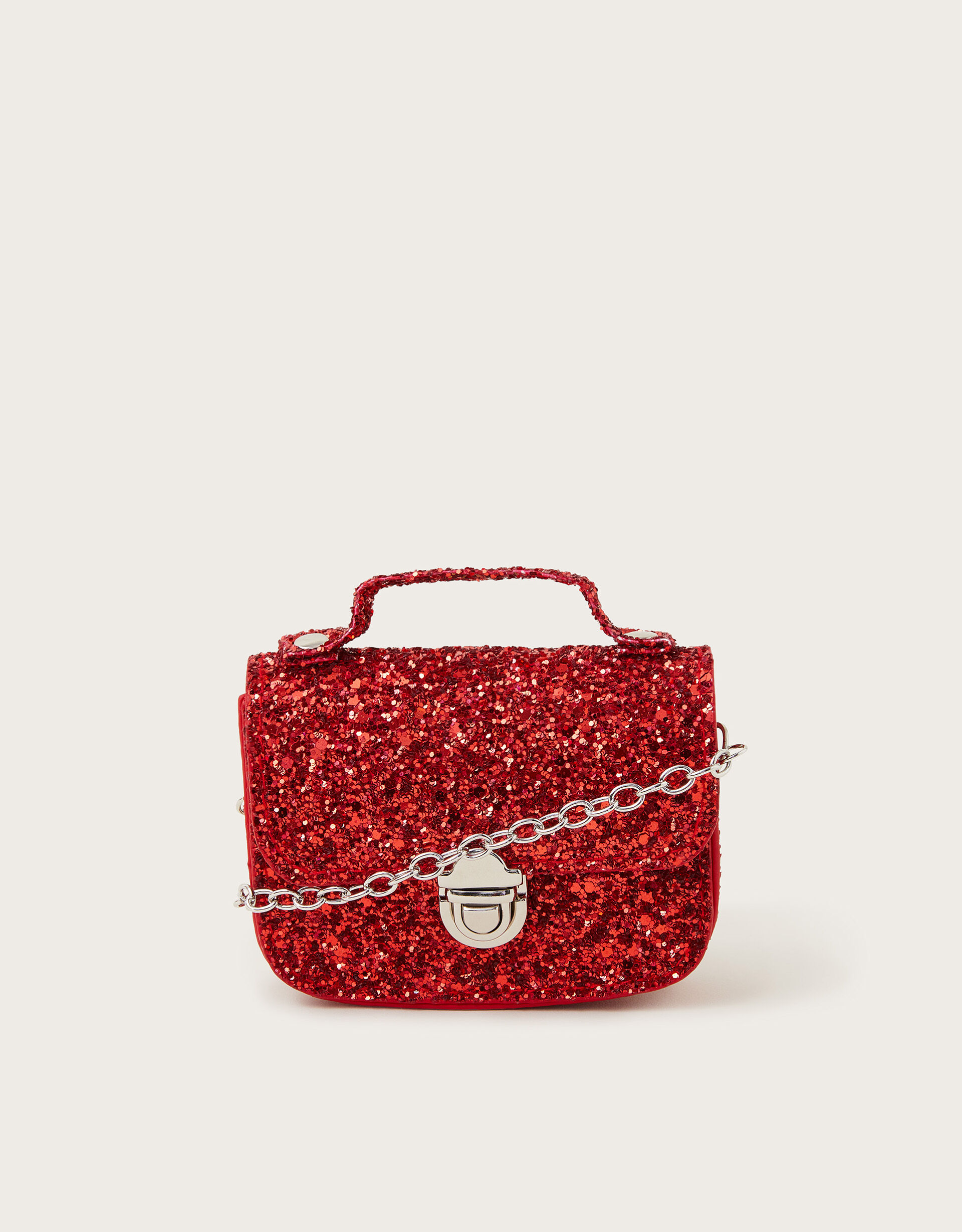 Glitter Mini Bag Red Accessories Monsoon UK