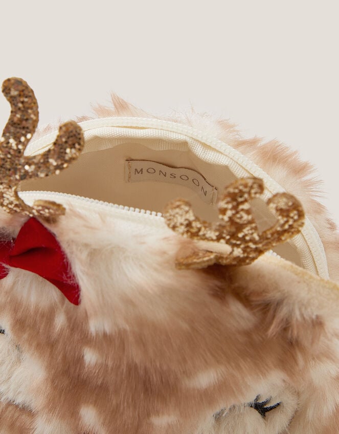 Faux Fur Reindeer Purse Bag, , large