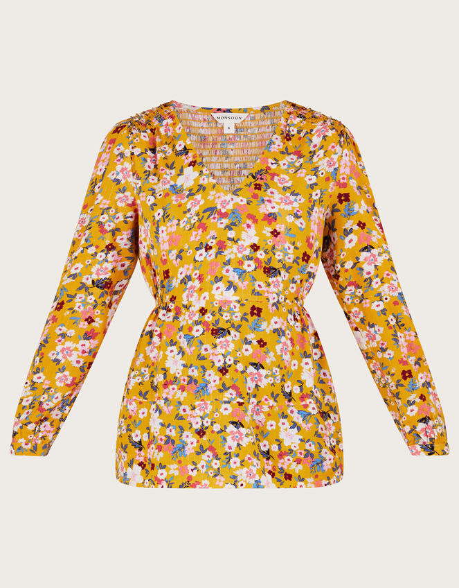 Ditsy Floral Top Yellow