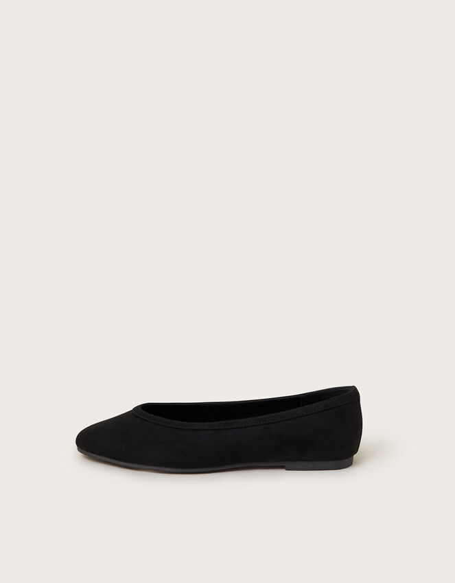 Tori Suedette Ballet Flats, Black (BLACK), large