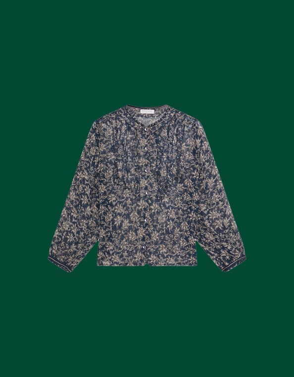 Maison Hotel Corina Floral Blouse, Teal (TEAL), large