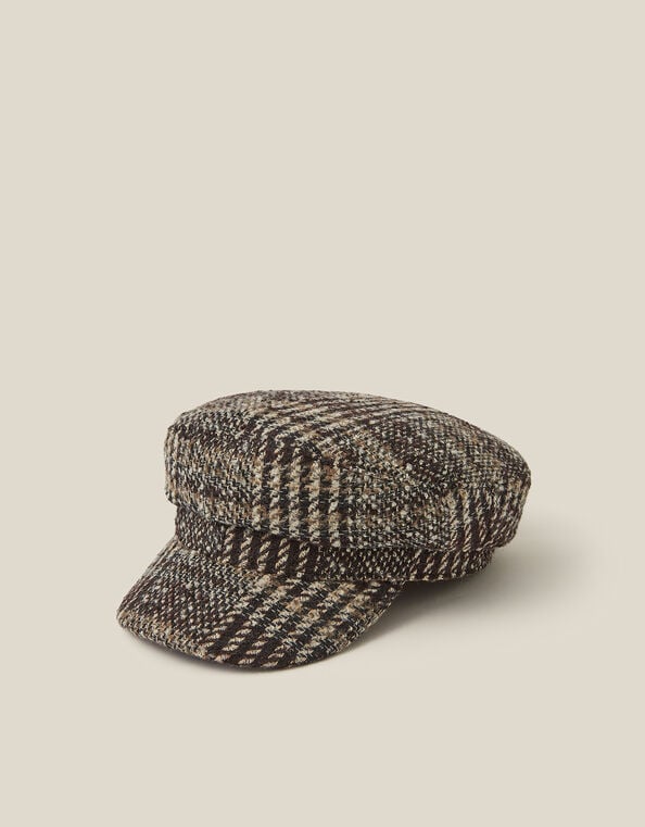 Myla Check Baker Boy Hat, , large