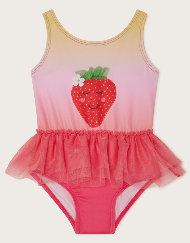 Baby Strawberry Swimsuit, Pink (PALE PINK), large