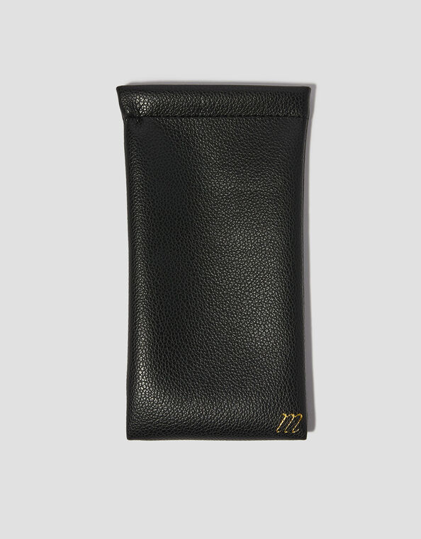 Faux Leather Sunglasses Pouch, , large