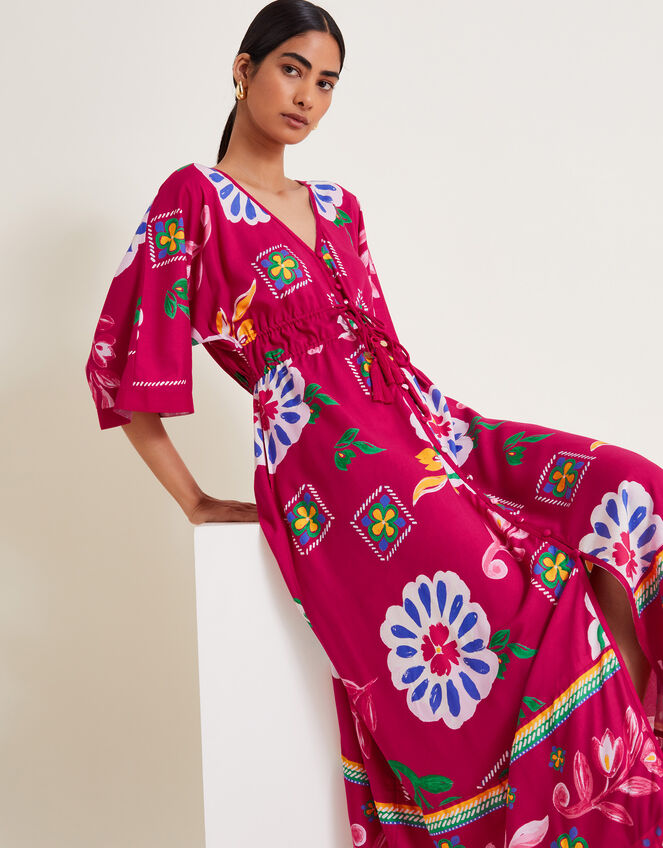 Prim Floral Maxi Dress, Pink (PINK), large