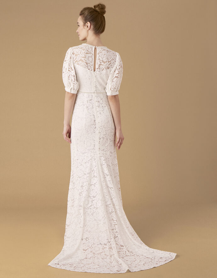 BNI-Y-24401 IVORY BEADED BELT DRESS main image 0