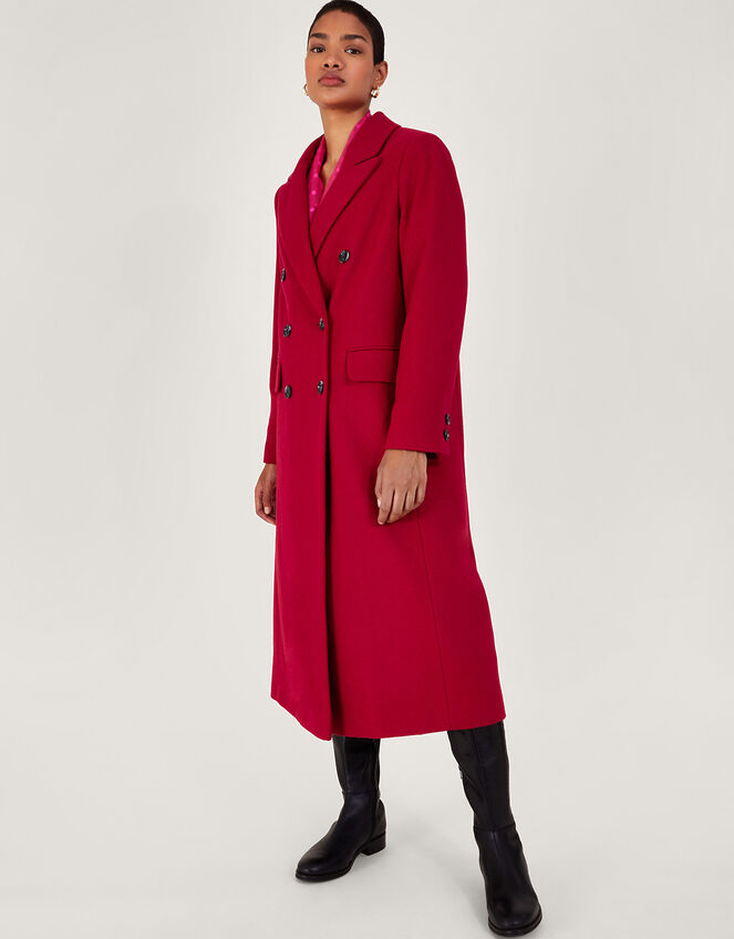 Fay Double Breasted Coat, Pink (PINK), large