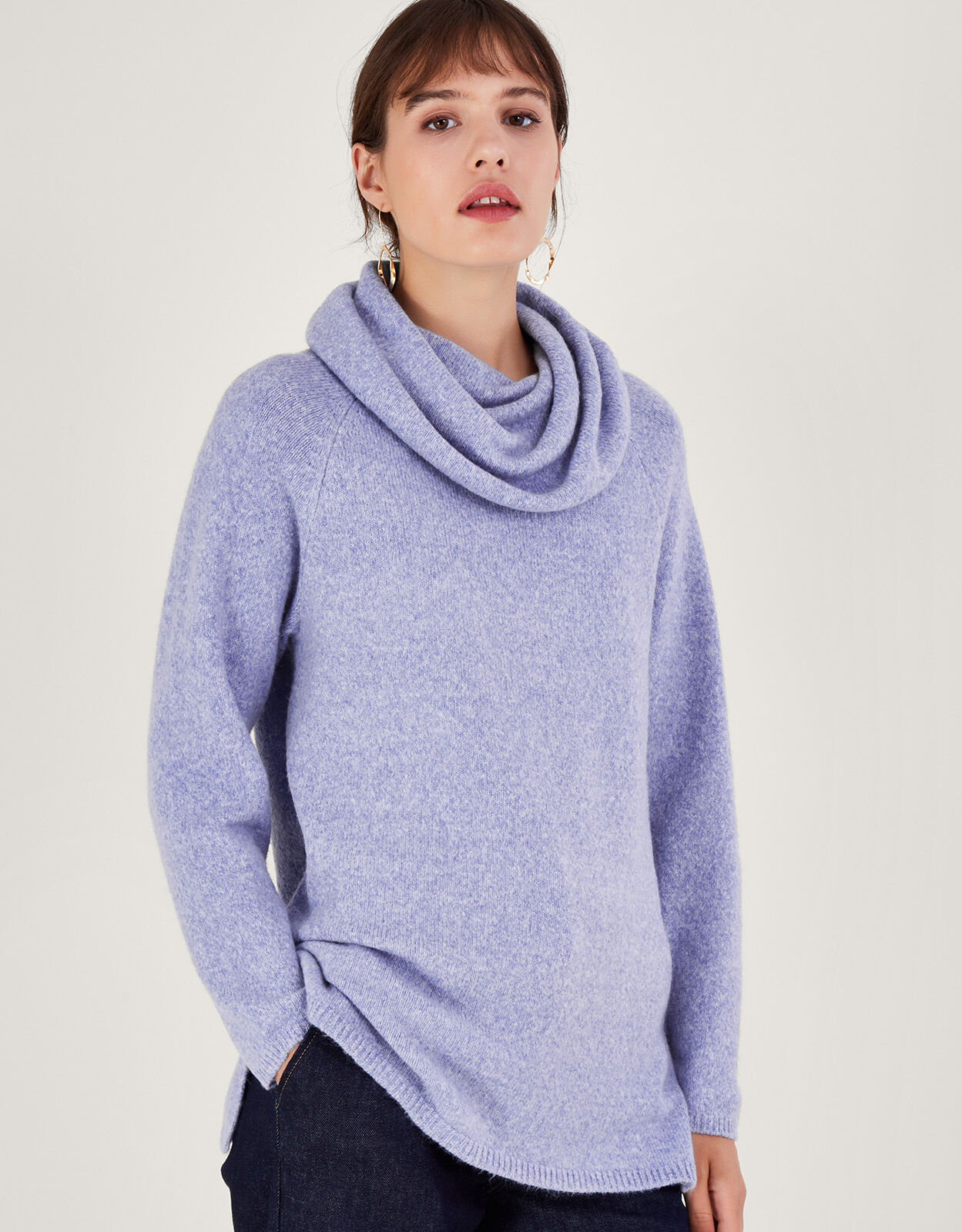 Women's cowl top neck jumpers uk