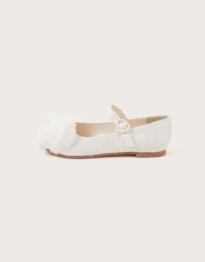 Communion Kali Lace Ballerina Flats White | Girls' Flat Shoes | Monsoon UK.