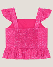 Sun Print Frilly Top, Pink (PINK), large