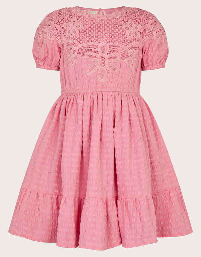 Crochet Woven Dress, Pink (PINK), large