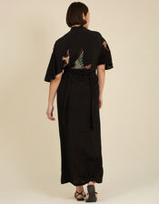 Tallulah and Hope Longer-Length Tie Dress , Black (BLACK), large