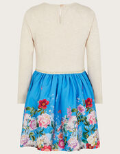 Floral Horse 2-in-1 Dress, Blue (BLUE), large