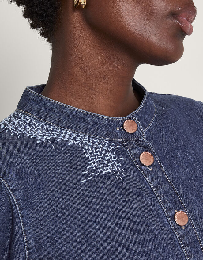 Diya Upcycled Denim Dress, Blue (DENIM BLUE), large