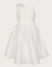 Lauren Floral Asymmetric Dress , Ivory (IVORY), large