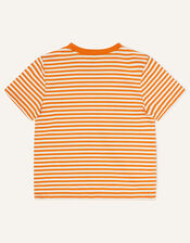 Stripe Crocodile T-Shirt WWF-UK Collaboration, Orange (ORANGE), large