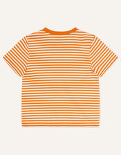 Stripe Crocodile T-Shirt WWF-UK Collaboration, Orange (ORANGE), large