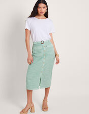 Athena Stripe Skirt, Green (GREEN), large