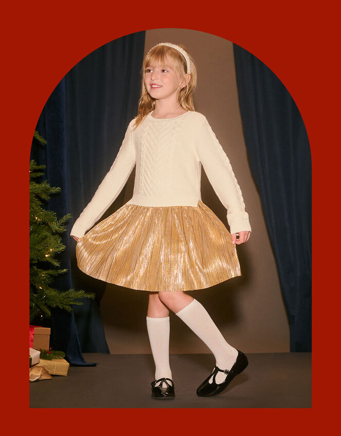 Hatley Knit 2-in-1 Dress, Ivory (IVORY), large