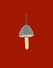 Fiona Walker Hanging Mushroom, Grey (GREY), large