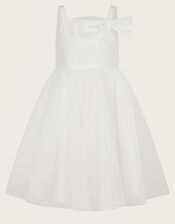 Betty Bow Dress, Ivory (IVORY), large