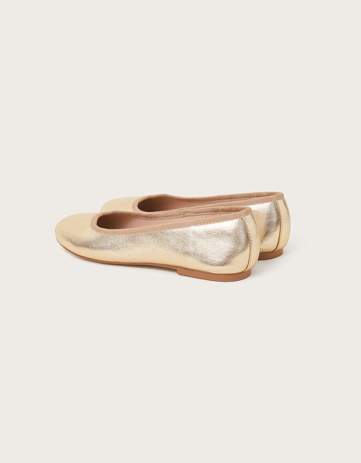 Gold open cheap toe flats