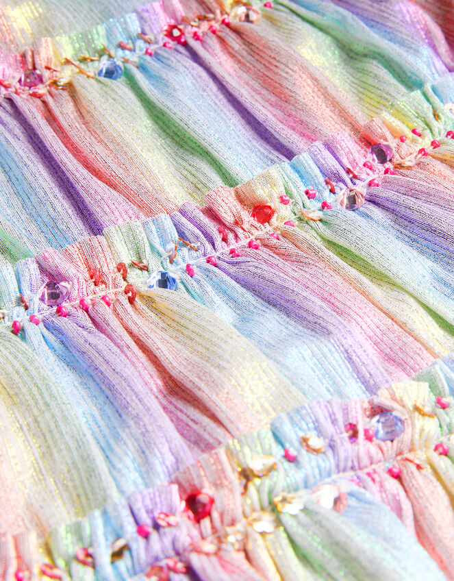 Rainbow Plisse Dress, Multi (MULTI), large
