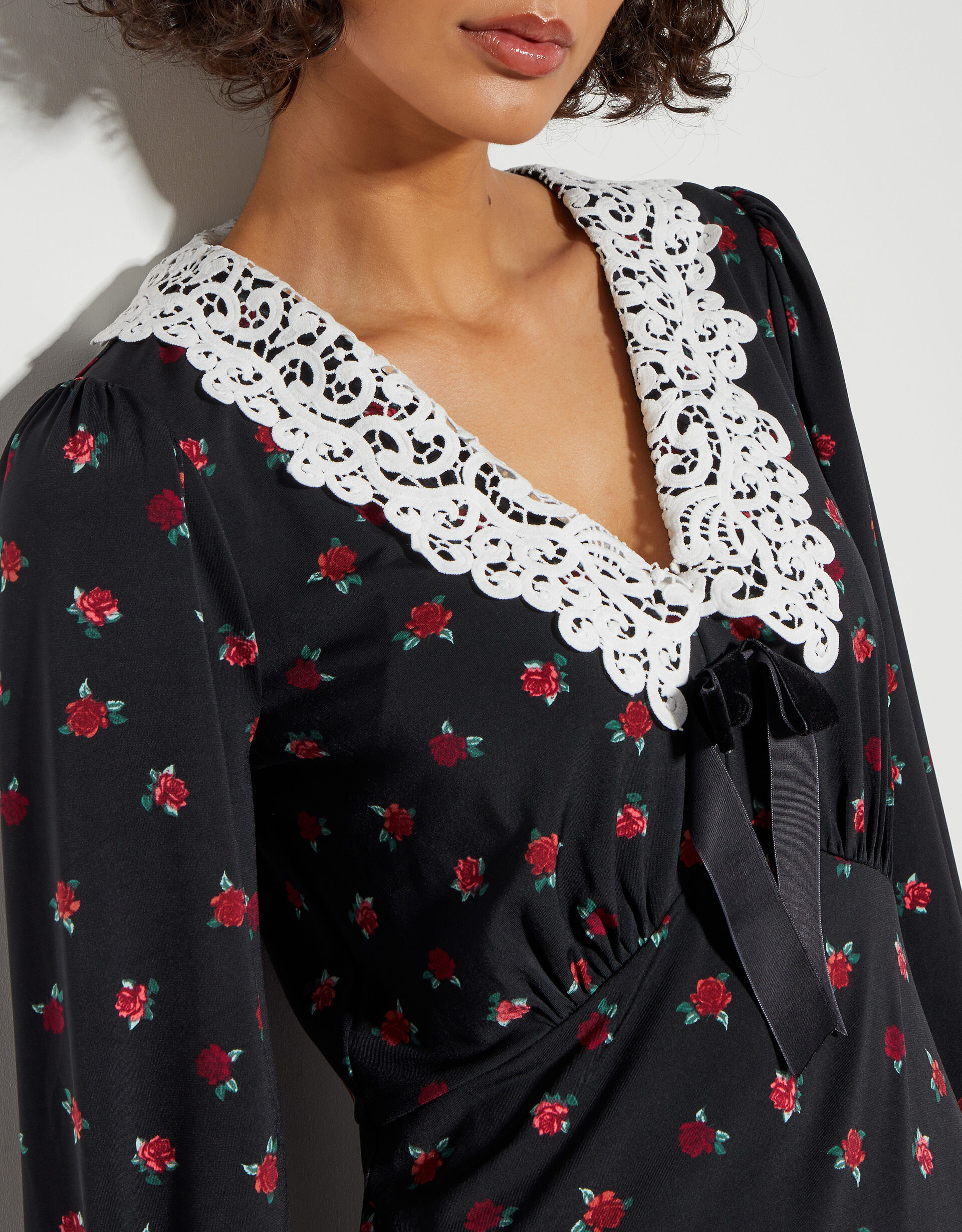 ☆shiona☆ 様　　　LACE COLLAR SET DRESS Dion Lace Collar Jersey Dress Black