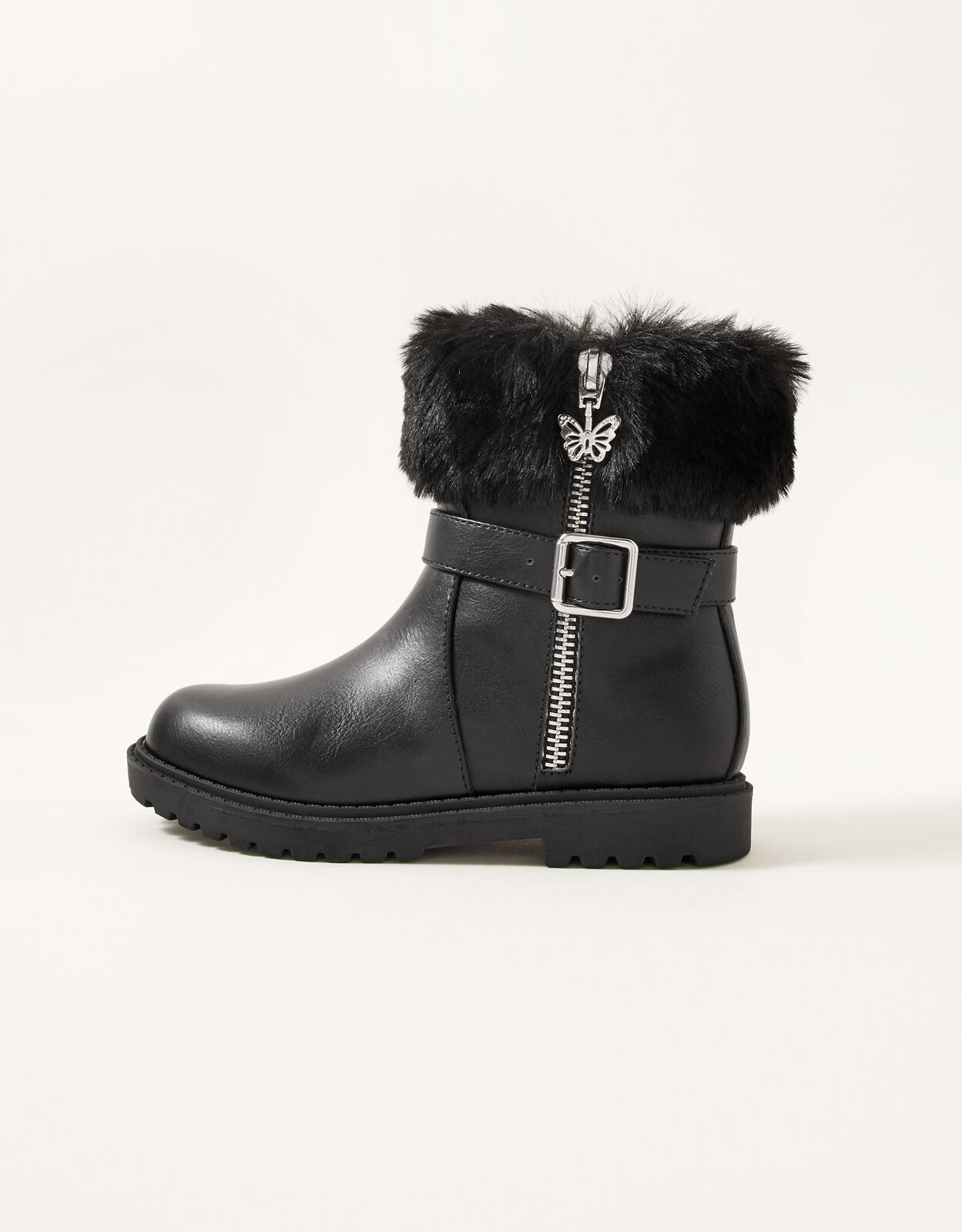 girls fur trim boots