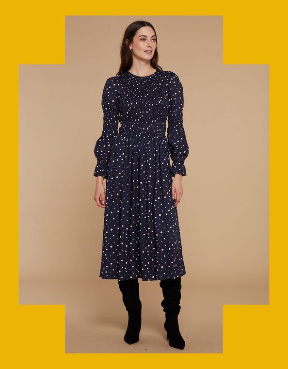 Mirla Beane Alexia Dress, Blue (NAVY), large