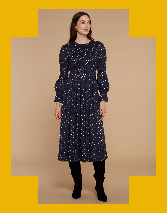 Mirla Beane Alexia Dress, Blue (NAVY), large