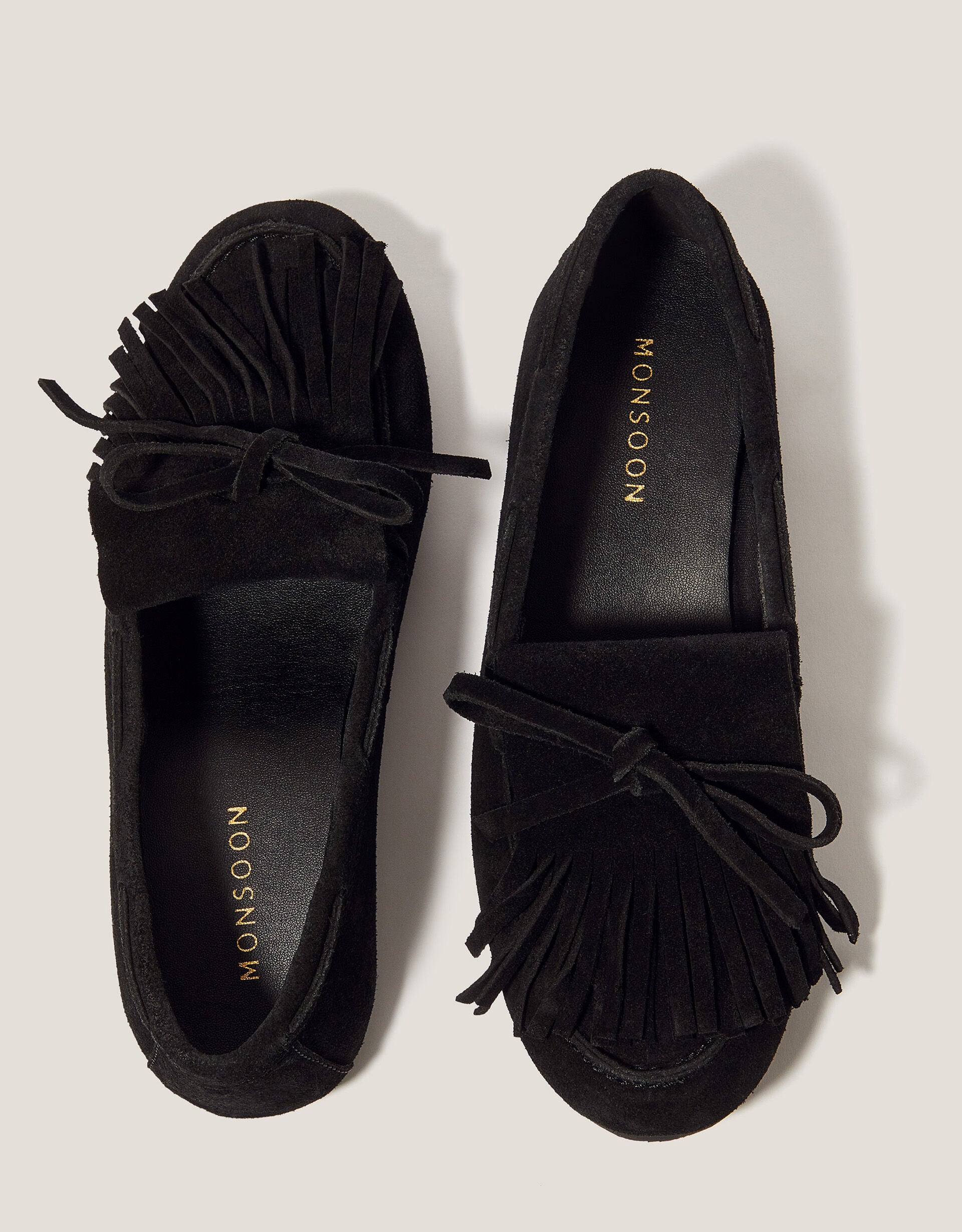 Sarah Suede Moccasins Black