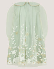Veronica Floral Tulle Party Dress, Green (SAGE), large