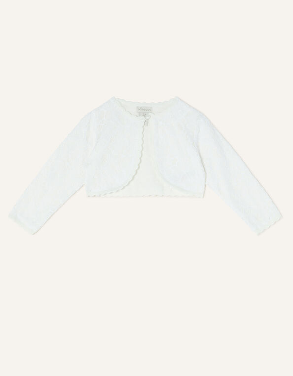 Baby Lace Cardigan, Ivory (IVORY), large