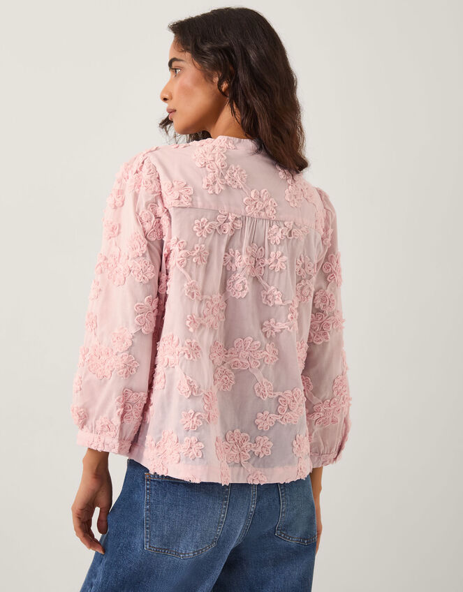 Blair Floral Appliqu&eacute; Blouse, Pink (BLUSH), large