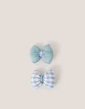2-Pack Puffy Bow Hair Clips, , large