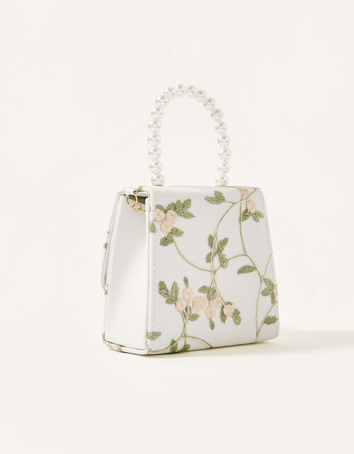 Belle Embellished Pearl Handle Bag, , large