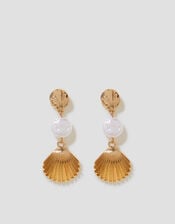 Drop Shell Earrings, , large
