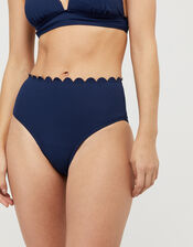 Keely Scallop Bikini Briefs, Blue (NAVY), large