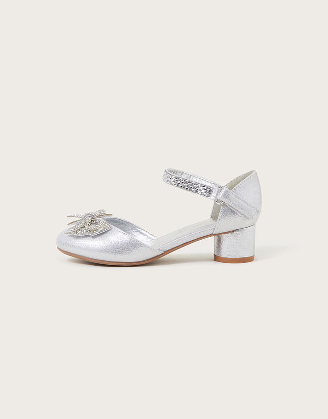 Lola Bow Two-Part Heels, Silver (SILVER), large