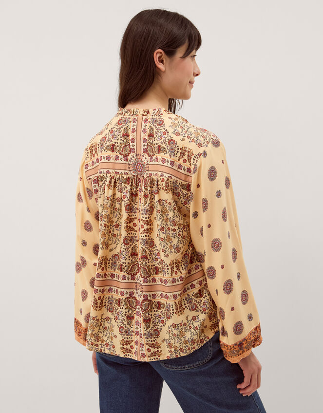 Ines Floral Print Blouse Natural