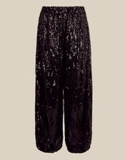 Selah Sequin Balloon Trousers, Black (BLACK), large